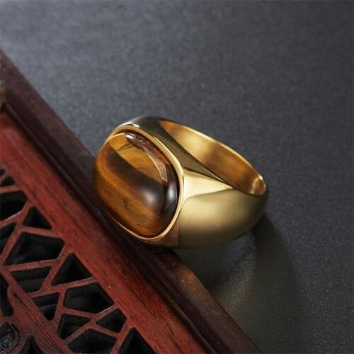 2 color Natural Tiger Eye Rings Flower Band Stone Ring For men Women Antique Silver Plated Fashion Jewelry