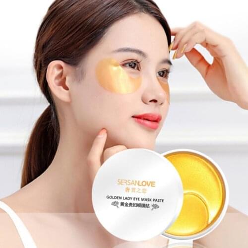24K Golden Crystal Collagen Gel Eyes Patches Moisturizing Fade Dark Circles Anti-wrinkle Anti Age Bag Eyes Mask Beauty Care TSLM