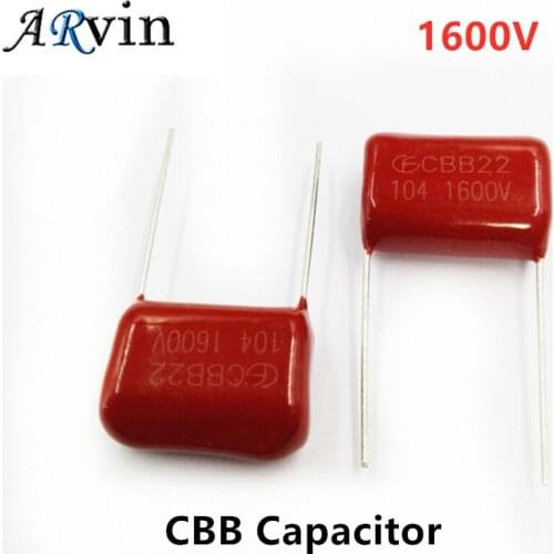 10Pcs CBB Capacitor 1600V 102J 222J 472J 562J 682J 103J 473J 104J 105J 1.6KV 0.001UF 1NF 2.2NF 4.7NF 5.6NF 6.8NF 10NF 47NF 100NF