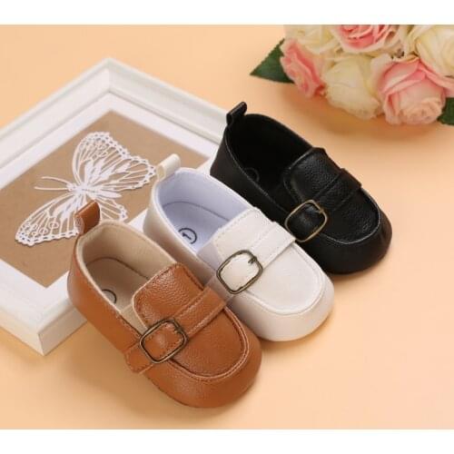 New Baby Boy Girl Shoes Boy Small Leather Shoes Toddler Soft Sole Anti-Slip First Walkers Infant Newborn Crib Shoes Moccasins