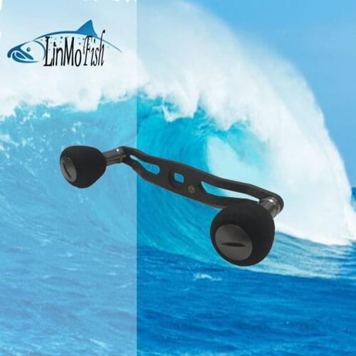 LinMoFish 1 set 120mm 8*5mm Hole Carbon Fiber Fishing Reel Handle EVA & MKnob Bait casting Fishing Reel parts