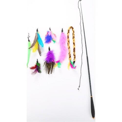 Pet Cat Toy Set Cat Toy Cat Teaser Multi-Color Feather Gift Extra-value Combination Pieces of Sets