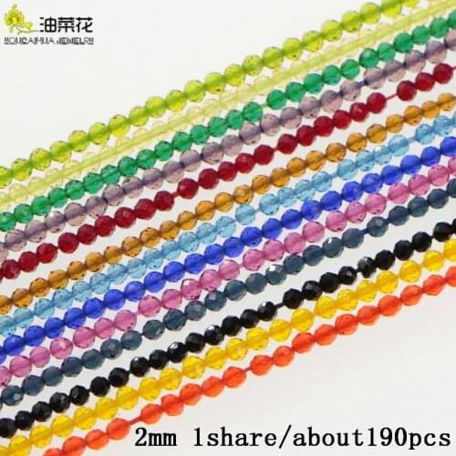 Natural Zircon Crystal Beads Fashion 2mm Round Faceted Loose Gems Stone Beads for Jewelry Making DIY Bracelet Necklace Wholesale