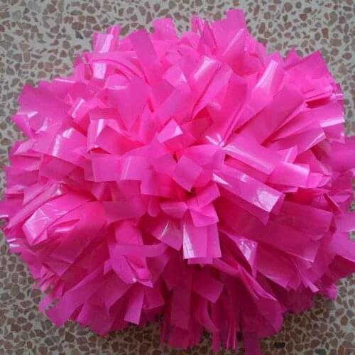 Never Fade 1Piece Cheerleader Pom poms 6" Baton Handle Wet Plastic Mixed Competion 180g Costume Poms Custom Color