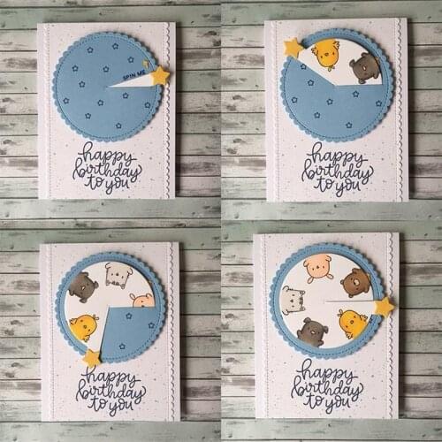 New Arrival Clock Circle Metal Cutting Dies Craft Scrapbooking Handmade Knife Mould Blade Punch Stencils Template Model Decor