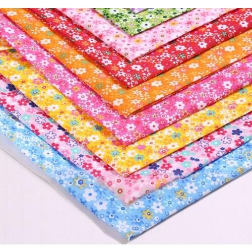 DIY Handmade Home Decoration Print Flowers Cotton Cloths Curtain Fabric Sewing Plaid Stripe Cloth Patchwork Bedding Fabric Cloth