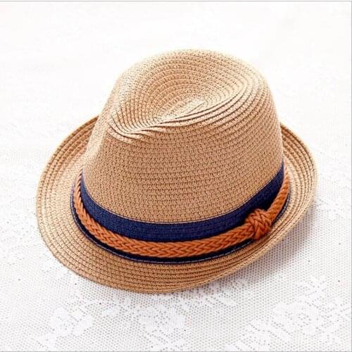 New 2018 Fashion Design High Quality Casual Panama Straw Hat Jazz Cap Parent Summer Women Sun Hats Beach Hat