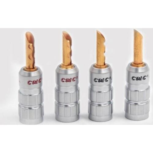 Hifi 50pcs BFA Banana Plugs Jack 4mm Screw Wire No Soldering Connector Gold Plated Audio Speaker Cable banana pulg connector