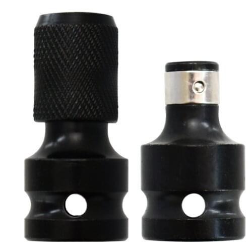 Steel 1/2" Square To 1/4" Hex Ratchet Socket Wrench Socket Adapter Spanner Set Drive Converter Impact Tool Conversion Head