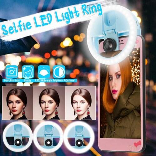 36pcs LED Ring Lamp Dimmable Light USB Charging Phone Photo Selfie Video Makeup Live Plastic Multi-scene use 4 colors Portable