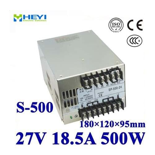 LED power supply 27V 18.5A 100~120V/200~240V AC input single output switching power supply 500W 27V transformer