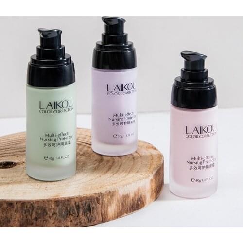 LAIKOU Face Concealer Cream Smooth Primer Make Up Base Pores Invisible Brighten Cover Wrinkle Foundation Whitening BB Creams