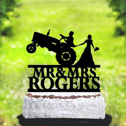 Tractor Wedding Cake Topper,Farmer Wedding cake topper,Rustic Wedding Cake Topper,Country Wedding cake topper,unique cake topper