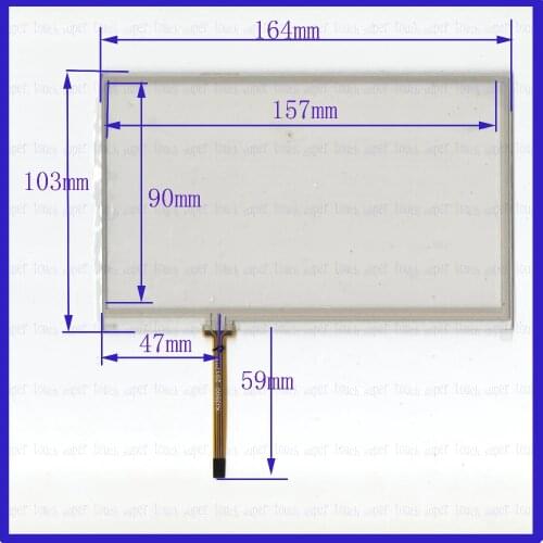 ZhiYuSun 7191 7.1inch 164*103 4 wire TOUCH SCREEN for gps glass touch panel width 103mm length164mm this is compatible