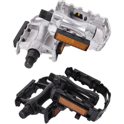 1 Pair Bicycle Pedals Bike Pedals MTB Bike Part Pedal Cycling Ultra-Light Flat Aluminum Bicycle Cage Pedals Hollow Parts Al Q7H3