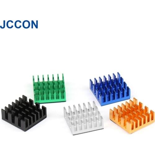 10Pcs Aluminum Heatsink Radiator Heat Sink Cooling For Electronic Chip IC 3D Printer Raspberry Pi SSD NVME 14x14x6mm With Tape