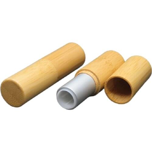 12.1mm Empty Bamboo Wooden Lipstick Tube DIY Bamboo Wooden Lip Balm Container Cosmetic Packaging Containers 10pcs 25pcs 50pcs