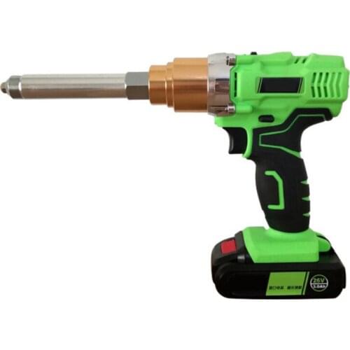26V 6000mAh Electric Riveter Gun Portable Cordless Rechargeable Blind Riveter Gun Support 2.4mm-5.0mm Rivet With LED light