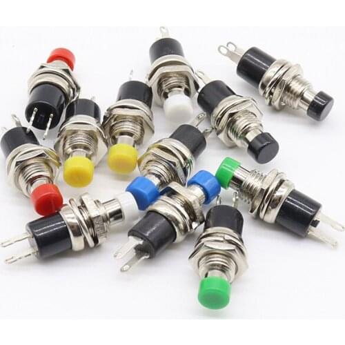 30pcs 7mm Momentary Push button Switch Press the reset switch Momentary On Off Push Button Micro Switch Normally Open NO