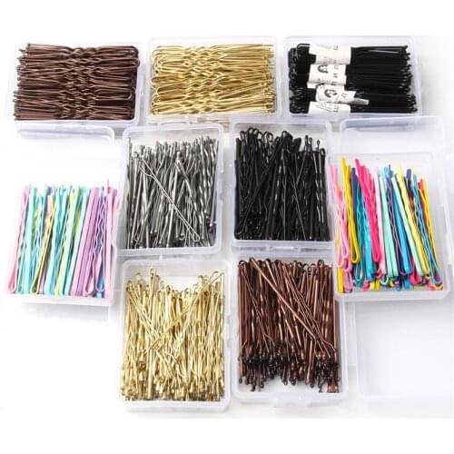 50/100pcs Wedding Alloy Bobby Pins Hair Clips Hairpins Barrette Hairpins Hair Accessories Black Side Wire Folder Styling Tools