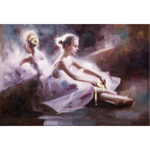 5D Diy Diamond Painting Full Square round Ballet girl Diamond Embroidery Rhinestones Cross Stitch Diamond Mosaic Wall ArtZP-3059