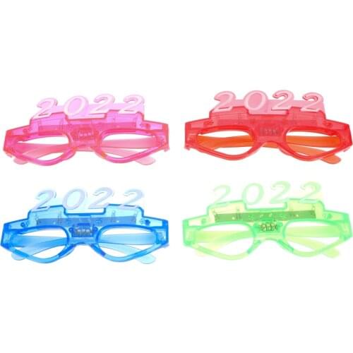 6 Pcs Party Props 2022 New Year Celebration Props Fashionable Flashing Glasses