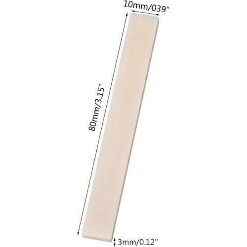 Acoustic Guitar Bone Nut Saddle Blanks Guitar Natural Buffallo Bone Nut Blank U7EF
