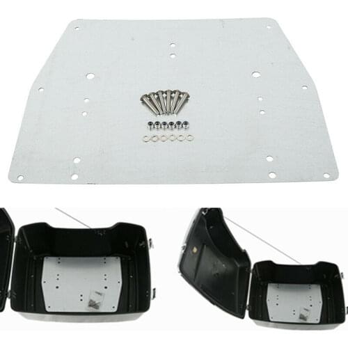 KEMIMOTO Tour Pak Trunk Base Plate For For Touring Road King Street Electra Glide 1993-2013 Metal Silver Base Plates