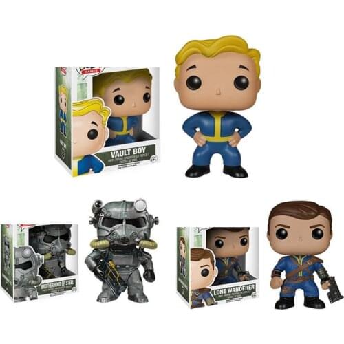 Funko Pop Horror Movie: Fallout 4 Vault Boy Lone Wanderer Brotherhood of Steel 47# 49# 53# Vinyl Figure Collectible Model Toy