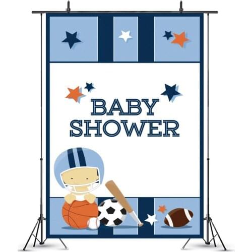 Football Boy Baby Shower Photography Background Celebration Newborn Holiday Photo Booth Studio Decor