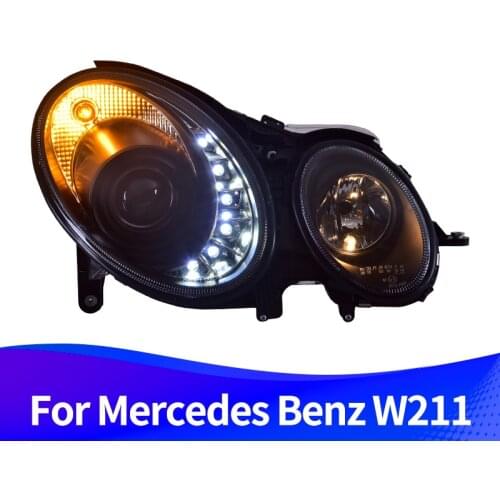 Headlight Assembly For Mercedes-Benz E-Class (W211) 2002-2009 LED Daytime Running Light Turn Signal Xenon Low Beam