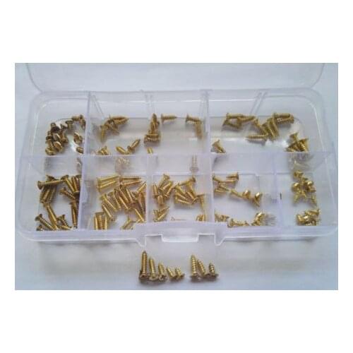 120pcs M2.3 M2.6 Brass Phillips Countersunk Screw Flat Self-tapping Bolts Screws