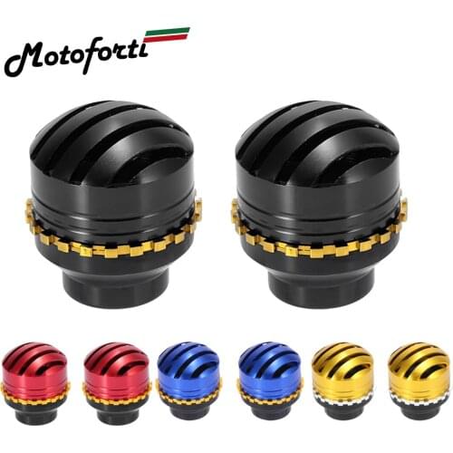 Motoforti 1Pair Hollow Motorcycle Wheel Front Fork Frame Sliders Pad Protection Caps