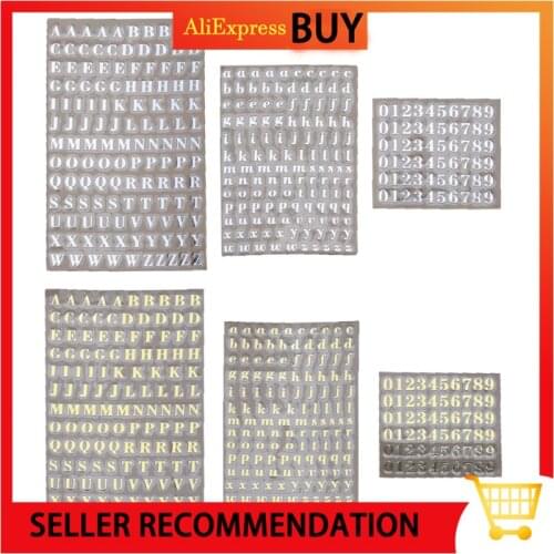 5Pcs 3mm Alphabet Letters Chunky Glitter Epoxy Resin Decorative Stickers Engkish Letters Numbers UV Epoxy Resin Fillings