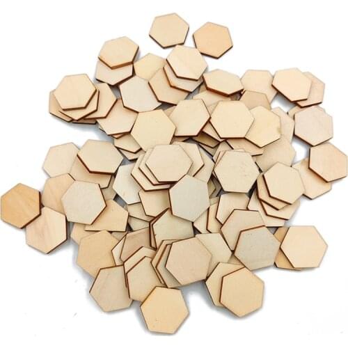 5pcs 80mm Unfinished Wooded Hexagon Natural Unpainted Hexagon Cutout Shape Hexagon Slices for Painting, Writing, DIY Supplies