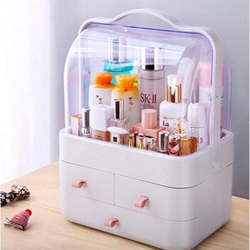 Makeup Organizer Large Capacity Waterproof and Dustproof Bathroom Cosmetic Storage Box Desktop Beauty Storage Drawer
