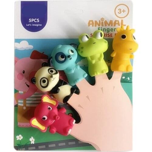 Finger Puppets for Children and Babies 5 Farm Animals Doll Set Toy