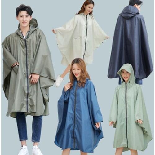 Raincoat Women men Waterproof,Rain Wear Outdoors Backpack Rain coat Poncho jacket cloak capa de chuva Chubasqueros big cap