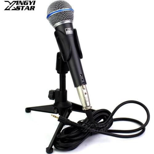 BETA 58A BT 58 Professional Wired Dynamic Handheld Tripod Microphone Stand 3.5mm Jack Mike Desktop Karaoke Mic Holder Clip Mount