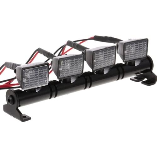 RC Car 4 Square LED Light Cover for 1:10 RC Crawler Axial SCX10 90046 Traxxas TRX4 Tamiya CC01 D90 TF2 MST HPI 90053 90028 RR10