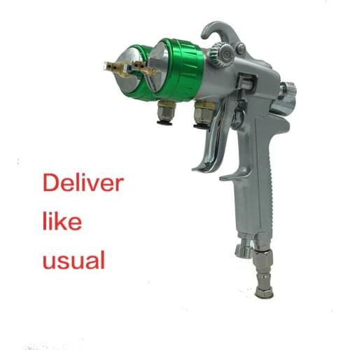 SAT1189 nano chrome paint spray gun high pressure double nozzle air paint gun silver mirror plating paint gun pneumatic sprayer