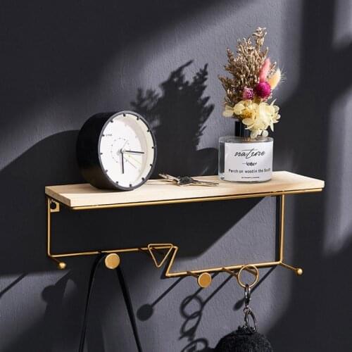 Nordic Key Hanger Hook Wall-Mounted Key Coat Cap Holder Modern Door Back Wrought Iron Home Hanging Storage Luxury Decoration