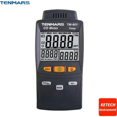 TENMARS TM801 LED Backlight Carbon Monoxide Tester CO Detector