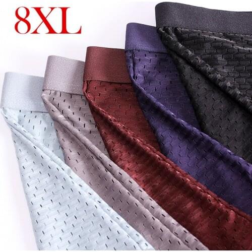 4pcs/lot Bamboo Fiber Mens Boxer Pantie Underpant plus size XXXXL large size shorts breathable underwear 5XL 6XL 7XL 8XL