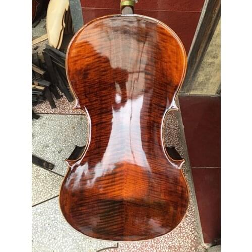 Free shipping high Quality Solid wood Handmade Cello 4/4 3/4 Stringed Instruments Portable gross Cello Natural grain Violoncello