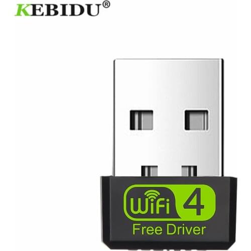KEBIDU Mini USB WiFi Adapter MT7601 150Mbps Wi-Fi Adapter For PC USB Ethernet 2.4G Network Card Wi Fi Receiver Free Driver