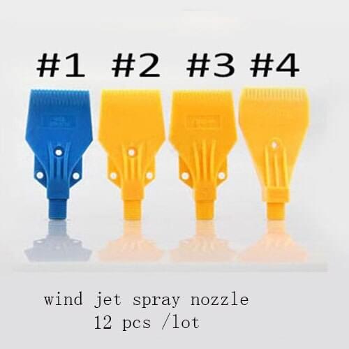 1/4 male thread Air shower F type spray nozzle,Blow wind cooling Drying manufacturing machine part cleanning ABS wind jet