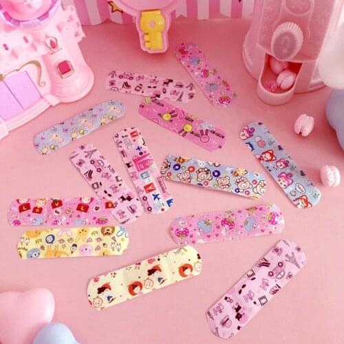 100pcs/bag Waterproof Breathable Cute Cartoon Band Aid Hemostasis Adhesive Bandages First Aid Emergency Kit