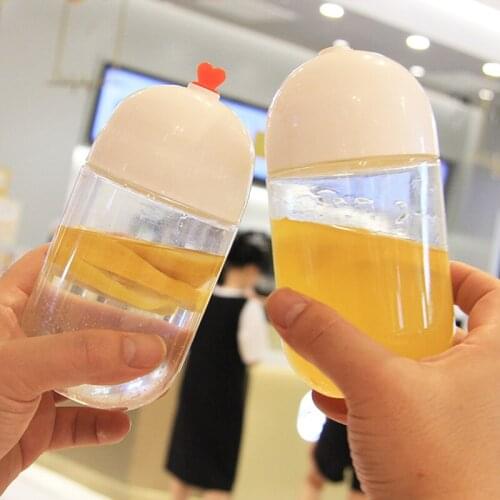 20pcs Net red creative drinking bottles PET plastic cold drinks packaging cup juice yogurt bottle 500ml milk tea water cups