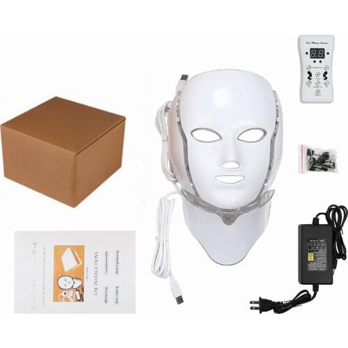 7 Colors LED Therapy Anti Aging LED Photon Mask Acne Pimple Wrinkles Reduce Whitening Moisturizing Skin Care Beauty Machine Tool
